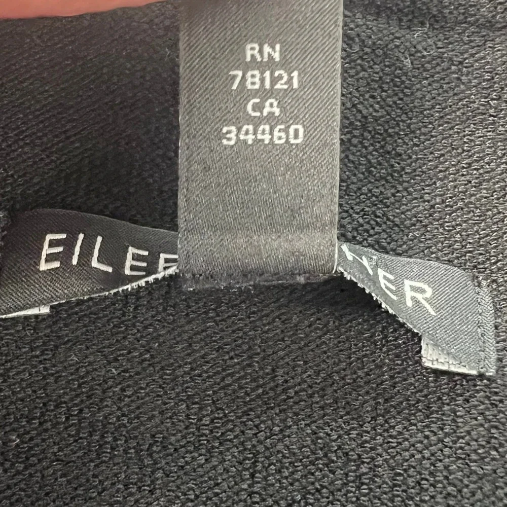 Eileen Fisher Classic Black Blazer Shawl Collar Tailored Fit S Petite Minimalist